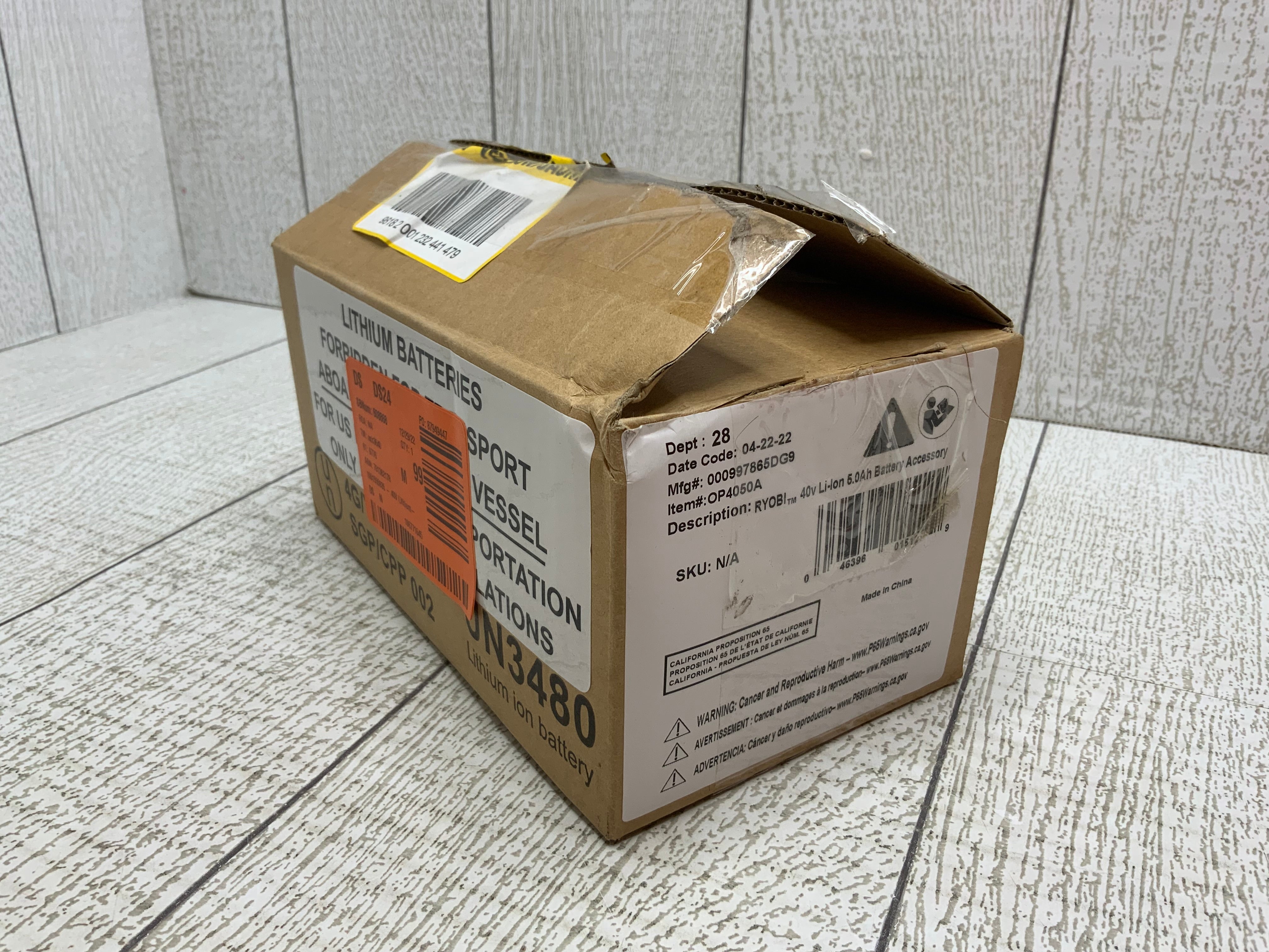 Ryobi OP40504 40V Lithium-Ion Battery 5.0 Ah (8057356419310)